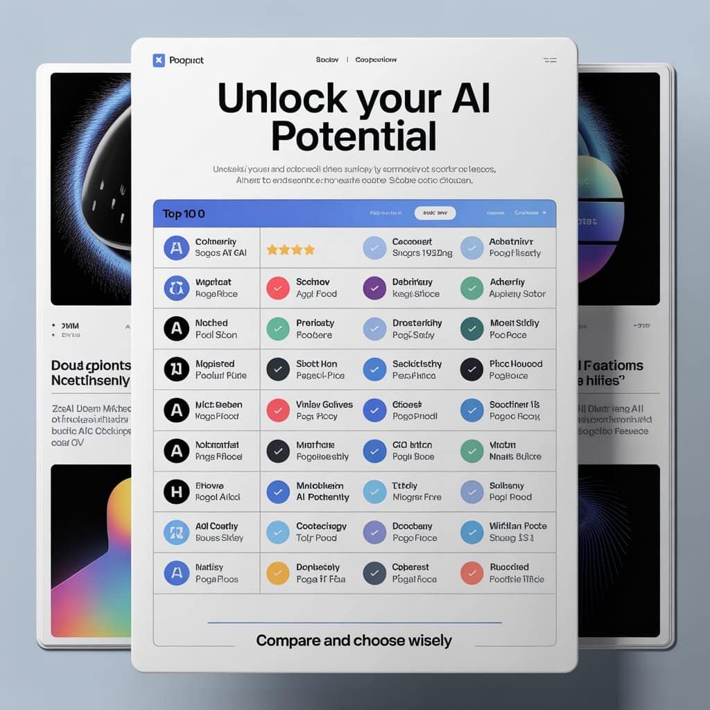 Ranked comparison chart of top 10 AI prompt platforms for 2025 with ratings and features