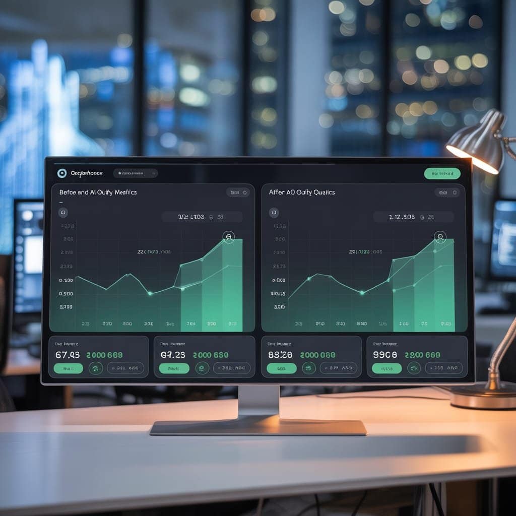 AI prompt platform dashboard showing improved output quality and performance metrics