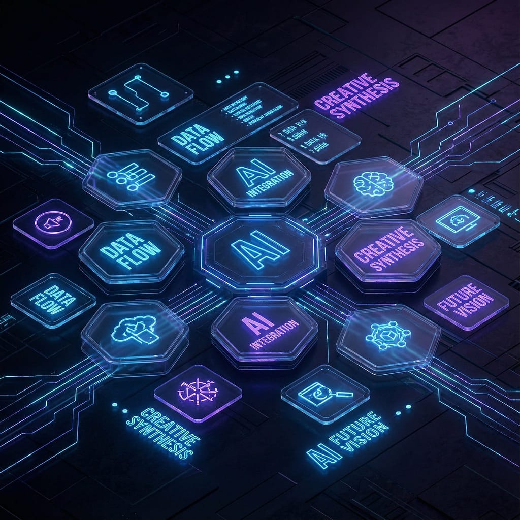 Mind map illustration showing interconnected ideas and solutions for overcoming creative hurdles