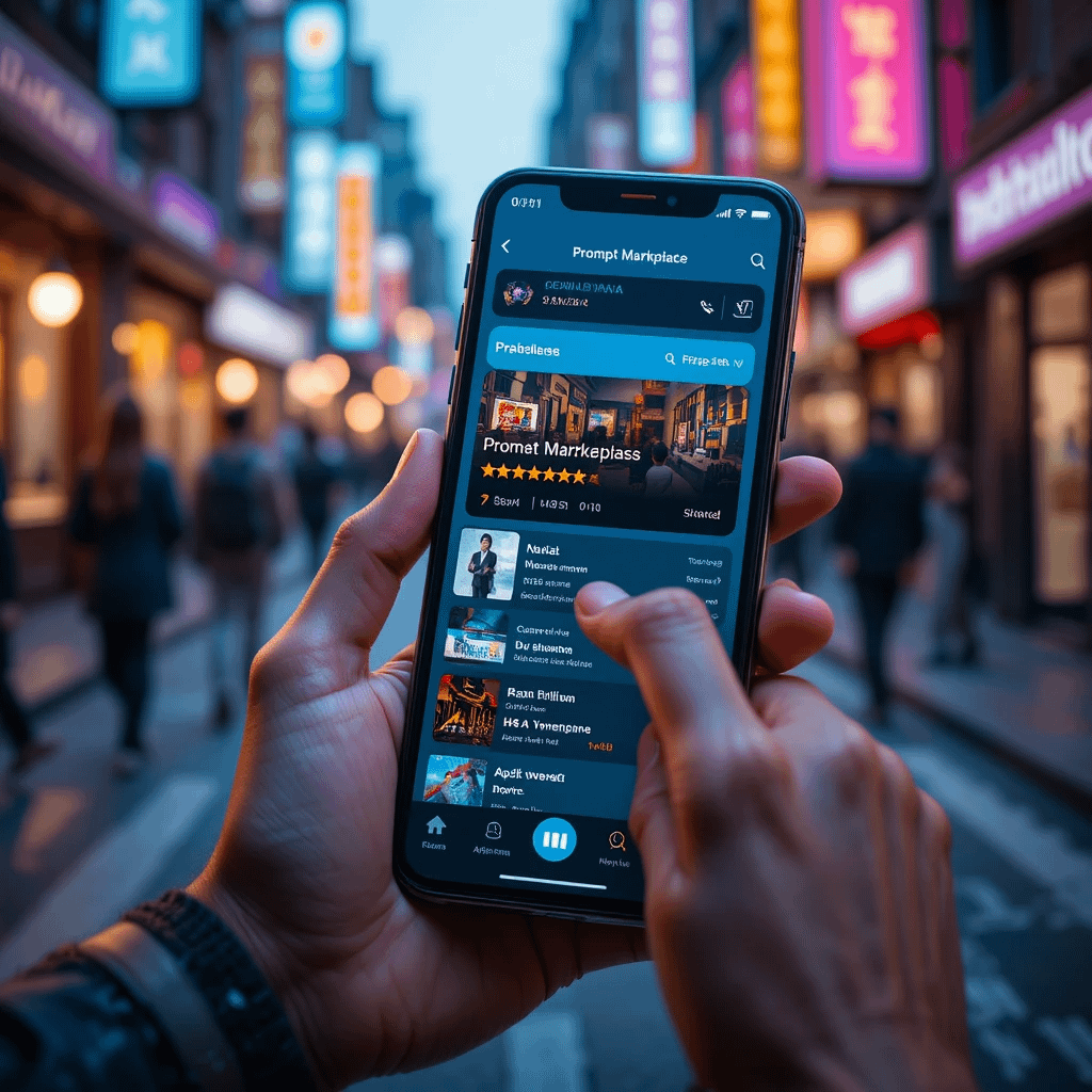 Mobile shopping experience for AI prompts on marketplace platform