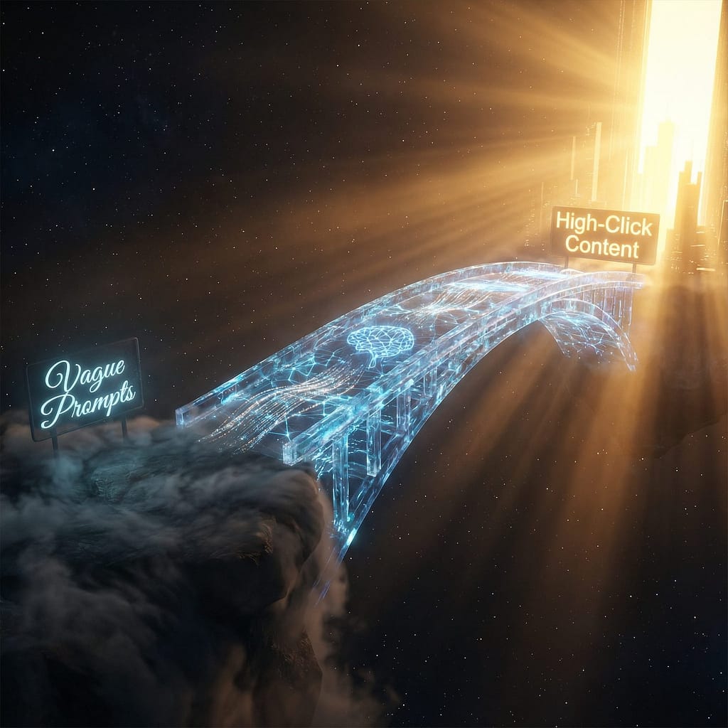 AI generated content attracting users with high engagement visualizing click-through rate improvement with AI tools