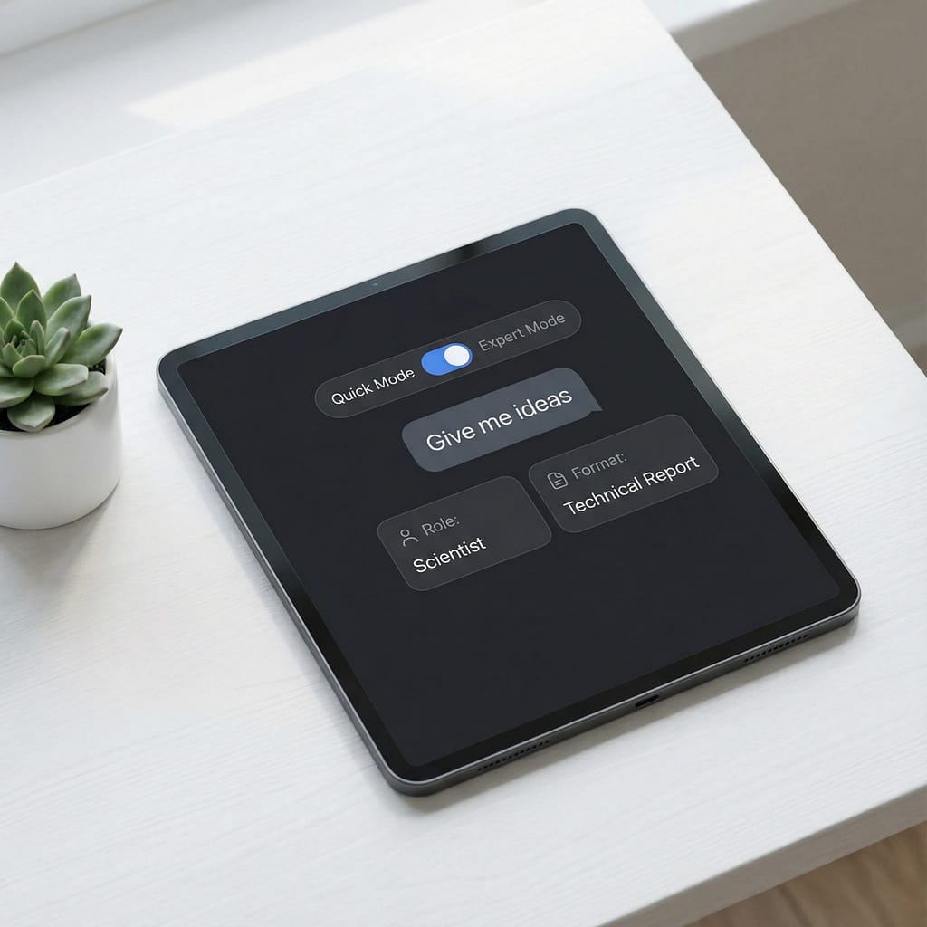 Screenshot of Originality.ai's prompt builder generating creative ideas for content.