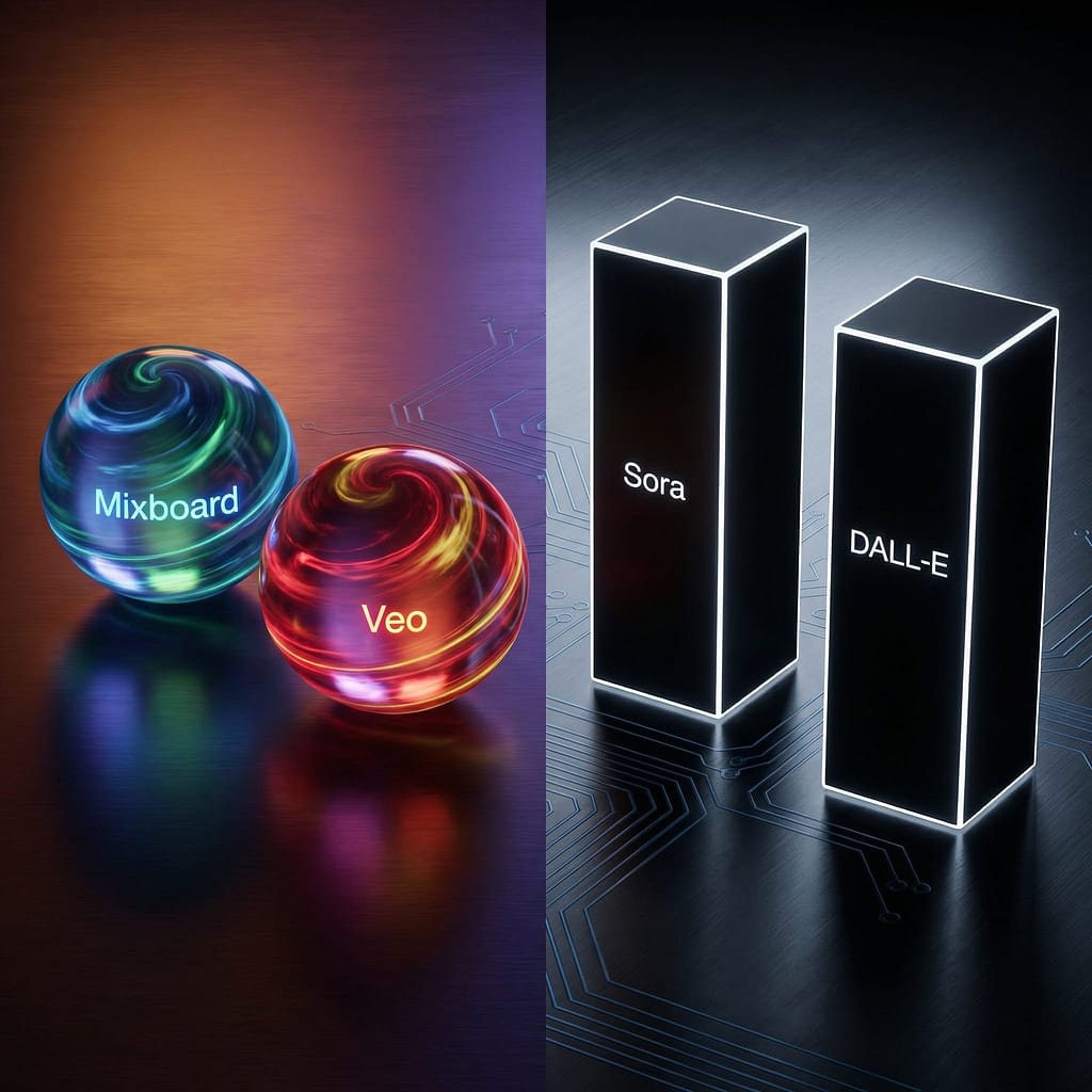 Google Veo vs OpenAI Sora comparison graphic