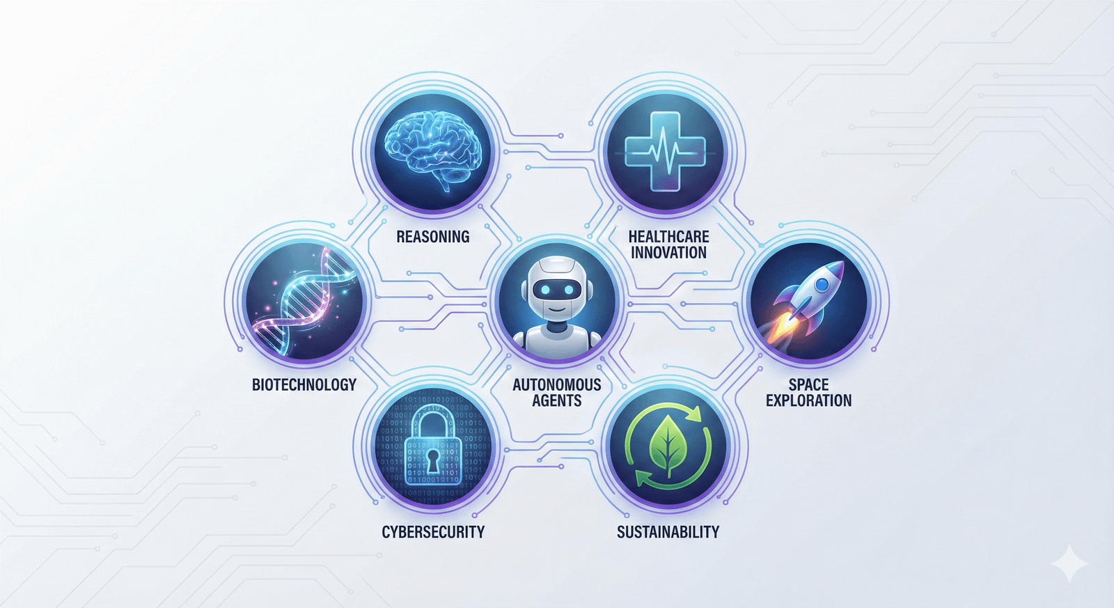 Diagram illustrating AI reasoning process, showing logical steps for problem-solving